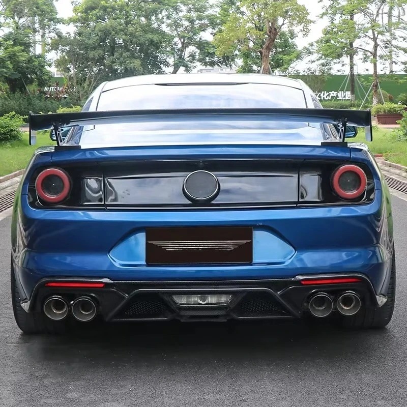 GT500 Style Carbon Fiber Rear Spoiler for 2015-2023  Mustang GT 5.0 Tail Wing Body Kit for Enhanced Performance